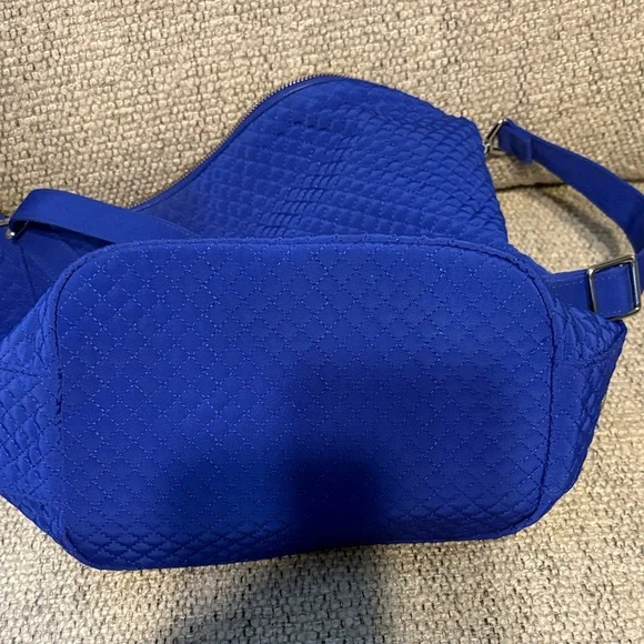 Vera Bradley Royal Blue Quilted Shoulder Bag - Picture 5 of 7